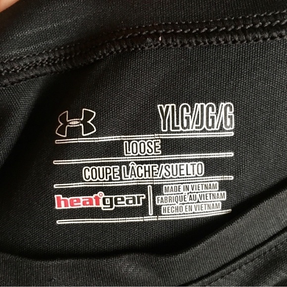 Under Armour Short Sleeve Logo Tee, Black, Camo, Youth Large (or Adult XS/S) - Picture 6 of 13